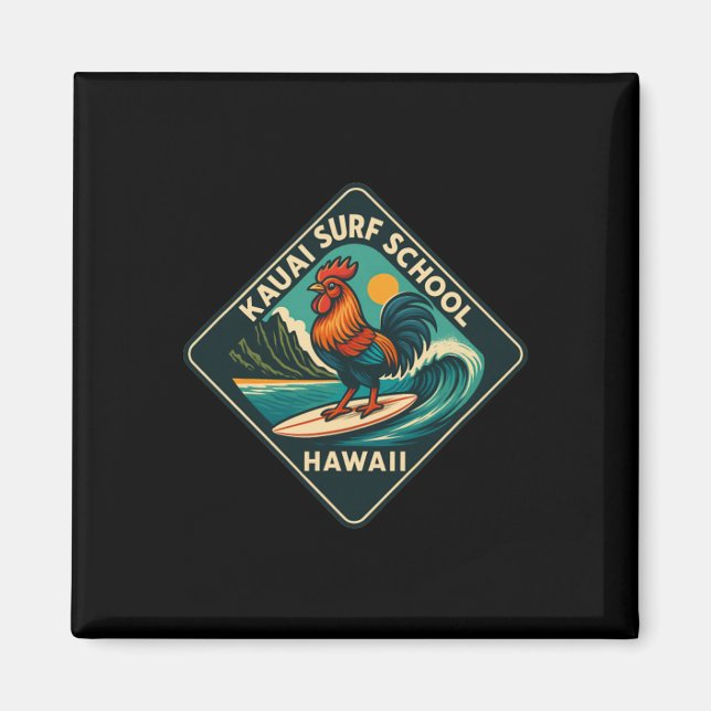 Íman Galo de Surfe Kauai Galinha  (Frente)