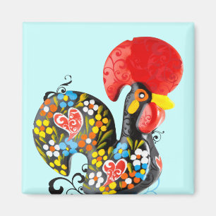 Íman Galo famoso de Barcelos Nr 06 - edição floral