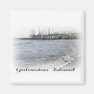 Íman Galveston Island Pleasure Pier Magnet