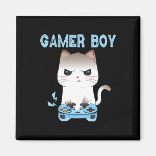 Íman Gamer Boy Cat Games Jogos Engraçados Vídeo Jogo Bo