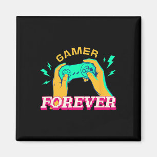 Íman Gamer Forever – Design Vintage de Controle Retro