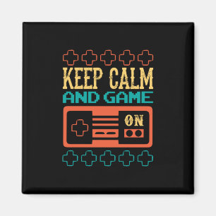 Íman Gamer Gift Mantém Calma E Joga Jogo