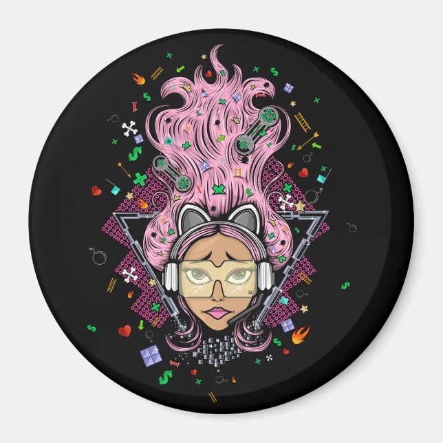 Íman Gamer Girl (Frente)