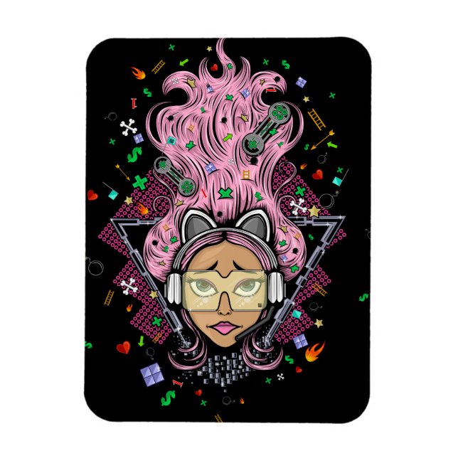 Íman Gamer Girl (Vertical)