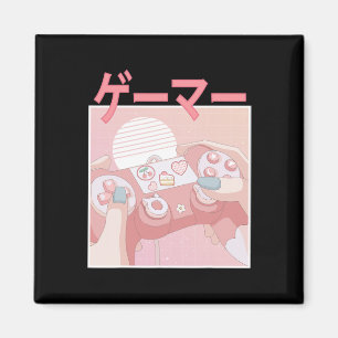 Íman Gamer Girl Anime Kawaii Jogando Um Vídeo Muito Bon