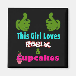 Íman Gamer Girl Design Saying This Girl Loves Robux And