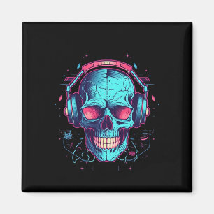 Íman Gamer Halloween Costume Skull Gaming Videogame