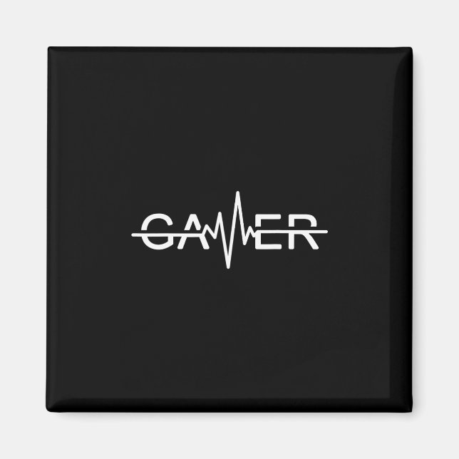 Íman Gamer Heartbeat Video Games Gráfico  (Frente)