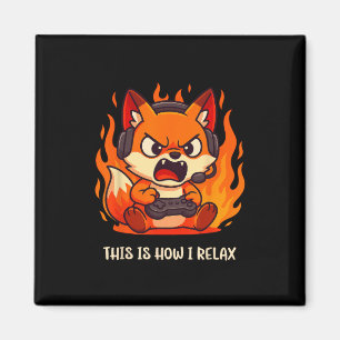 Íman Gamer Kitsune Fox É Assim Que Eu Relaxo Japano