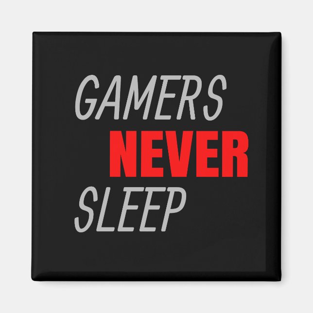 Íman Gamers Nunca Dormem Presente no Lover do Jogo (Frente)