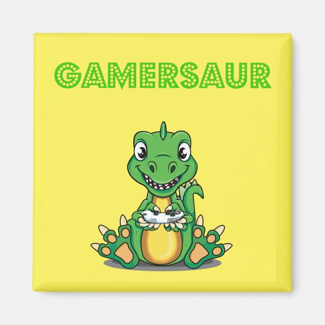 Íman Gamersaur Gamers T-Shirt/Dinossaur (Frente)