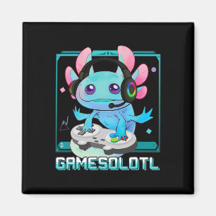 Íman Gamesolotl Axolote Videojogador Kawaii Pastel Goth
