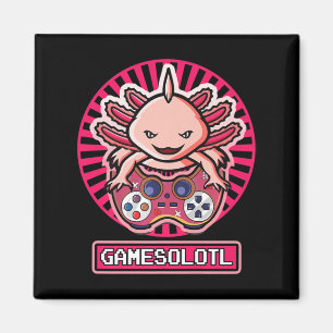Íman Gamesolotl Axolotl Cute Kawaii Anime Jovens