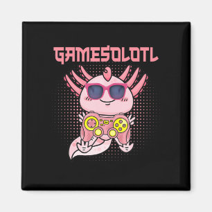 Íman Gamesolotl Axolotl Video Gamer Kawaii Animes Kids 