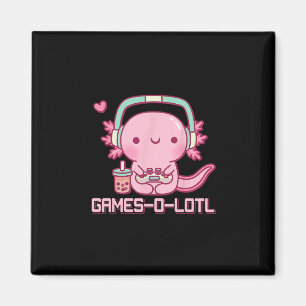 Íman Gamesolotl Axolotl Video Games Kawaii Anime Jogado