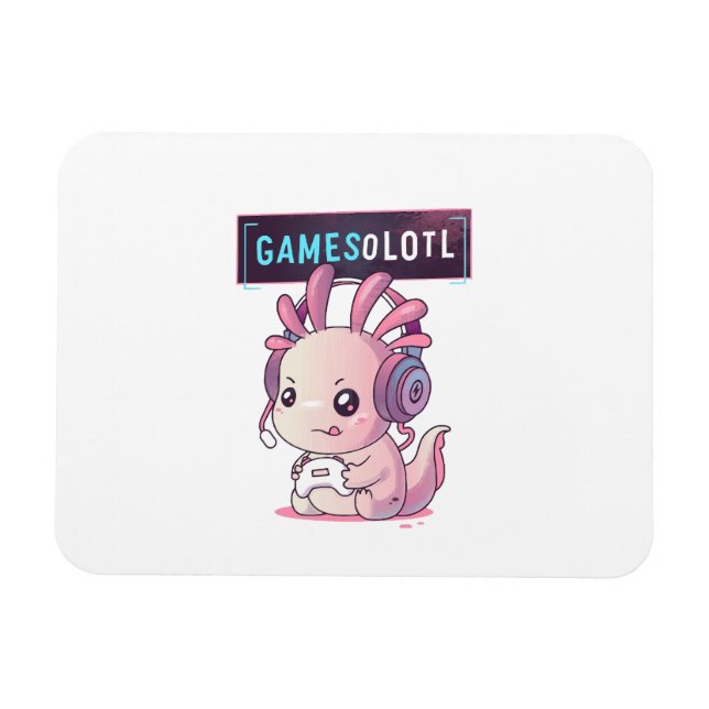 Íman Gamesolotl - Gamer Axolotl (Horizontal)