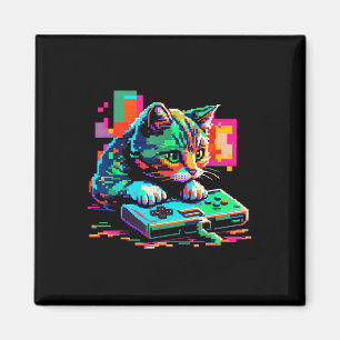 Íman Gaming de Gatos de 8 bits Gaming Gamer Gamer Kitte