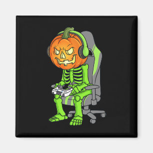 Íman Gaming Halloween Skeleton Jack O Lanterna Gamer Bo
