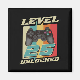 Íman Gaming Vintage 25 Birthday - Garoto de 25 anos