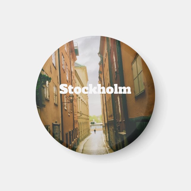 Íman Gamla Stan, Souvenir de Estocolmo, Retro Europeu  (Frente)