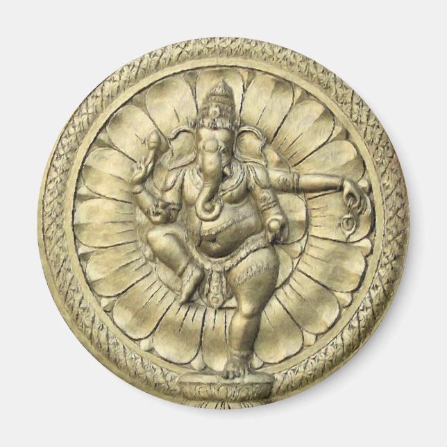 Íman Ganesh (Ouro) (Frente)