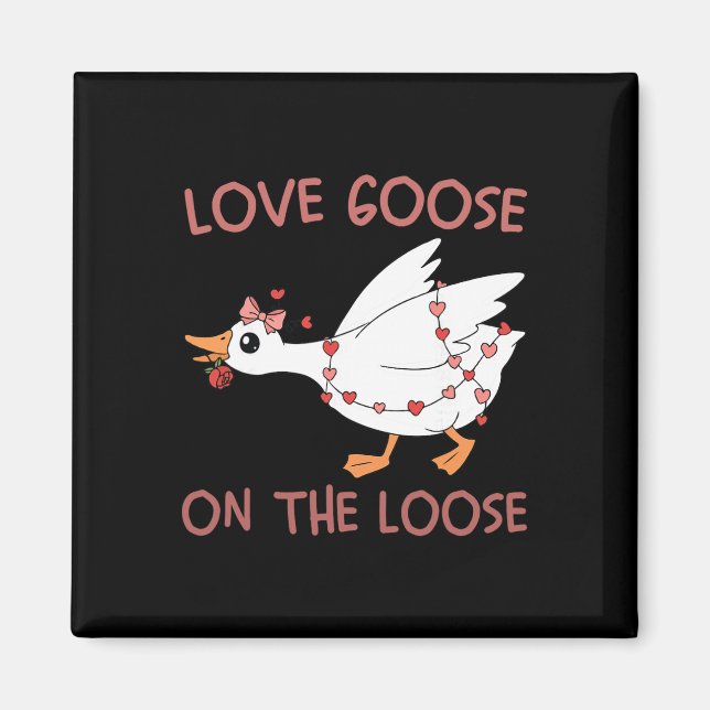 Íman Ganso do Amor à Solta Funny Valentine Goose Humo (Frente)