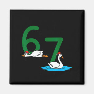 Íman Gansos Pondo Cisnes Nadando 67 Seis Gansos Sete