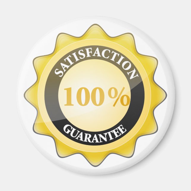 Íman Garantia de satisfação a 100% (Frente)
