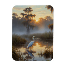 Íman Garças no Parque Nacional Everglades pela Manhã