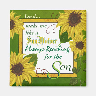 Íman Garden Sunflower Prayer Magnet