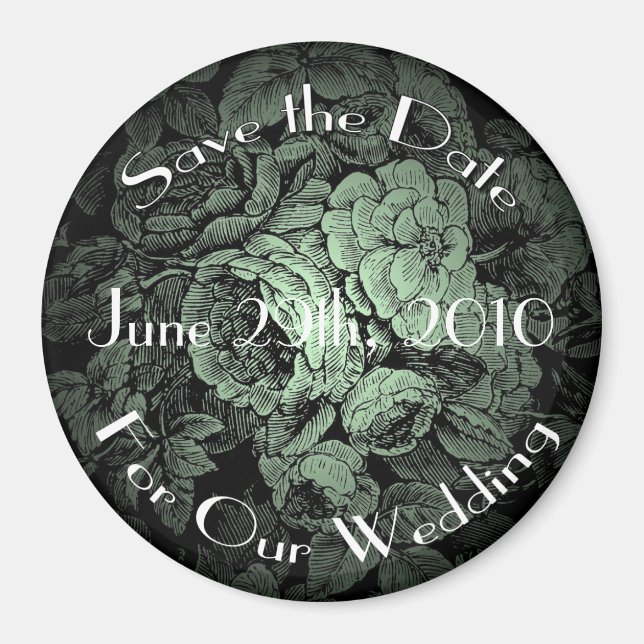 Íman Garden Wedding: Save the Date Magnet (Frente)