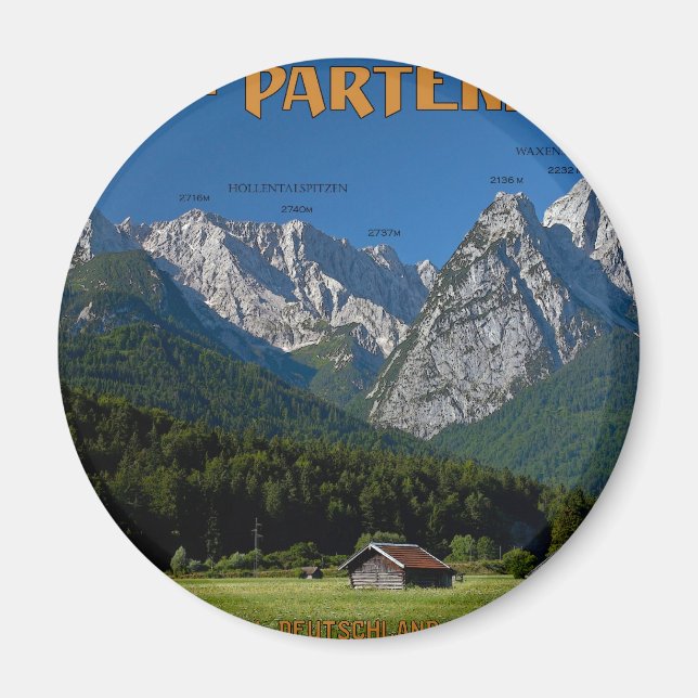 Íman Garmisch - O Zugspitze e o Alpspitze (Frente)