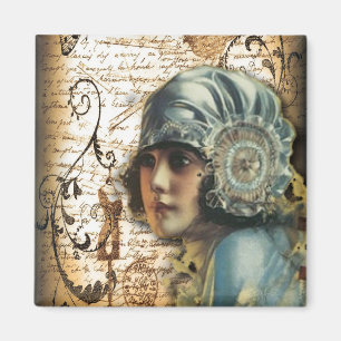 Íman Garota Art Déco Gatsby Paris fashionista