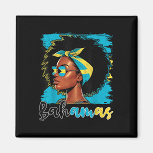 Íman Garota Bahamiana Bandeira das Bahamas Mulher Baham
