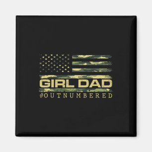 Íman Garota Camo Pai Americano Bandeira Dos EUA Pai De