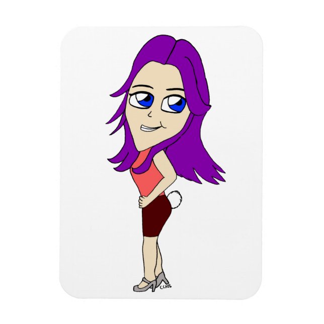 Íman garota chibi com rabo de coelho (Vertical)