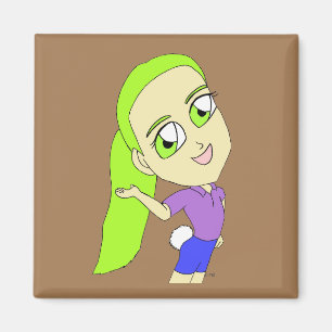 Íman garota chibi com rabo de coelho