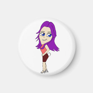 Íman garota chibi com rabo de coelho 