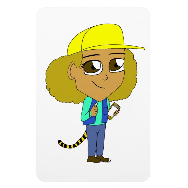 Íman garota chibi com rabo de tigre (Vertical)