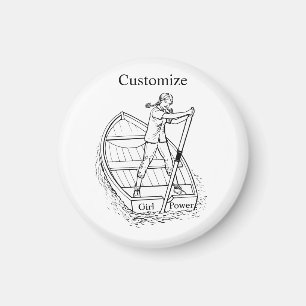 Íman Garota com Escultor de Energia do Barco Thunder_Co