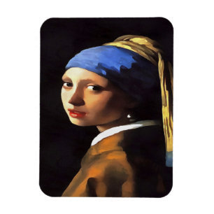 Íman Garota com pérolas ouvindo Johannes Vermeer