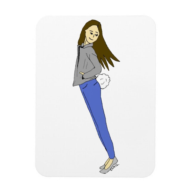 Íman garota com rabo de coelho (Vertical)
