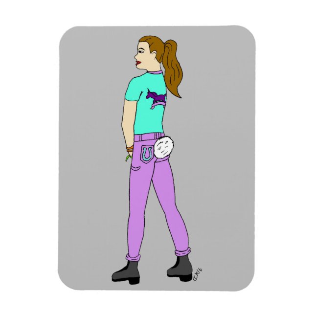 Íman garota com rabo de coelho (Vertical)
