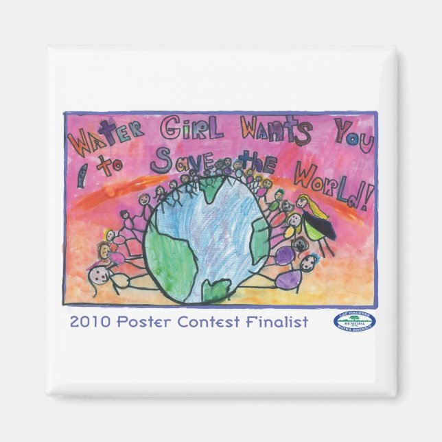 Íman Garota d'água quer que você (Frente)