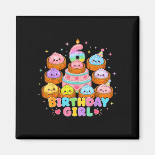 Íman garota de 6 anos de idade kawaii anime de aniversá