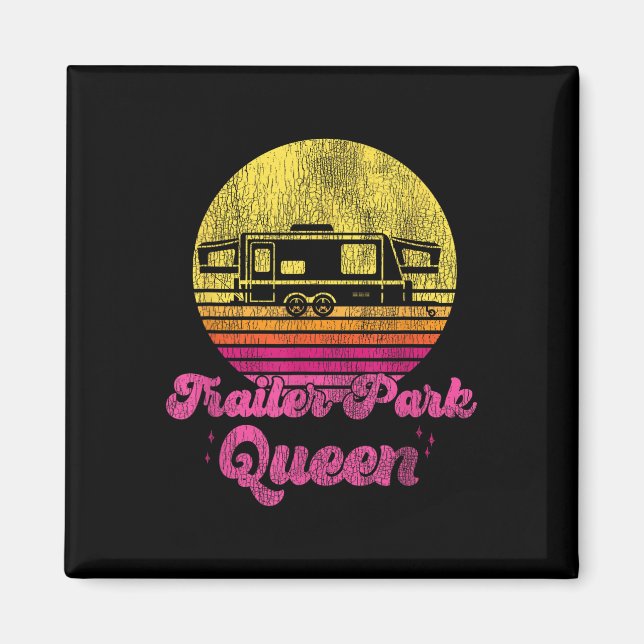 Íman Garota de Acampamento Rainha do Parque de Trailers (Frente)
