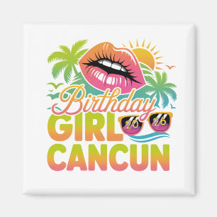 Íman Garota de Aniversário Cancun 2026 Viagem de Férias