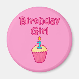 Íman Garota de aniversário do cupcake 1