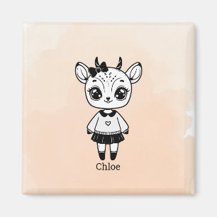 Íman Garota de Antílope Adorável - Design de Portas Bon