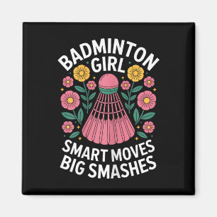 Íman Garota de Badminton Peteca Badminton Engraçado